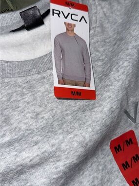 RVCA Men’s Light Heather Gray Crewneck Sweater
